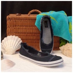 JAZZBERRY Nautical Navy Denim Summer Sneaker Flat Shoe Size 8M